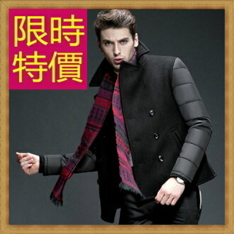 毛呢外套 男大衣-正韓羊毛保暖短版男風衣62n7【韓國進口】【米蘭精品】