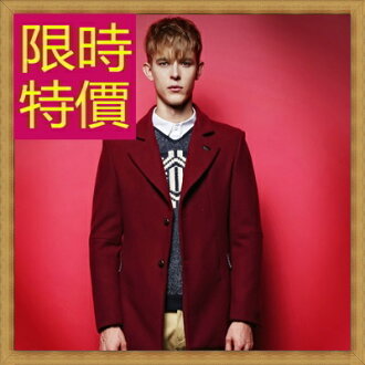 毛呢外套 男大衣-正韓羊毛保暖短版男風衣2色62n8【韓國進口】【米蘭精品】