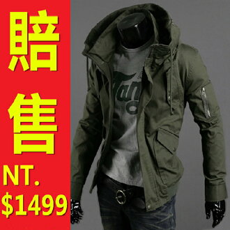 軍裝外套 男夾克-時尚個性韓版修身立領男外套2色62o1【韓國進口】【米蘭精品】