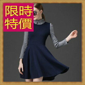 連身裙 假兩件洋裝-正韓時尚修身顯瘦保暖高領羊毛連衣裙子63c14【韓國進口】【米蘭精品】