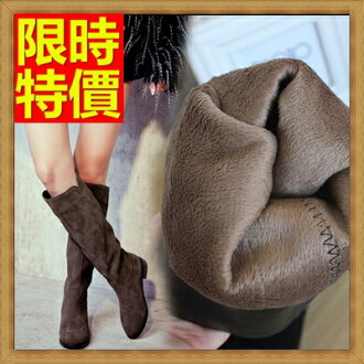 雪靴 女長筒靴-磨砂皮平跟防滑加絨保暖高筒女靴子2色64aa49【韓國進口】【米蘭精品】