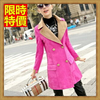 長版大衣 麂皮外套-街頭潮流絨磨砂女外套3色65ah11【獨家進口】【米蘭精品】