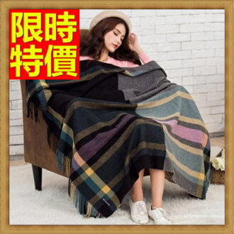 披肩 大方巾-格子秋冬保暖純羊毛加大加厚圍巾女性配件65p27【獨家進口】【米蘭精品】