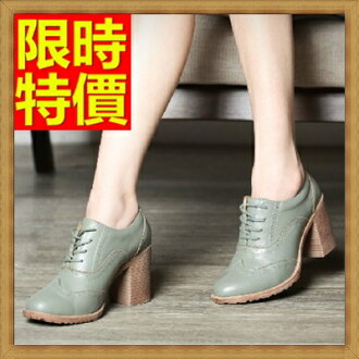 牛津鞋 女皮鞋-粗跟復古高跟英倫女鞋子3色65y27【獨家進口】【米蘭精品】
