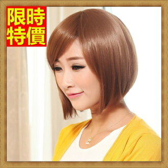 短假髮 整頂假髮-氣質文靜斜瀏海修臉美觀女美髮用品2色66ag18【獨家進口】【米蘭精品】