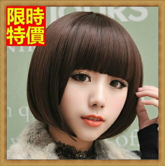 短假髮 整頂假髮-時尚逼真齊瀏海可愛時髦女美髮用品3色66ag36【獨家進口】【米蘭精品】