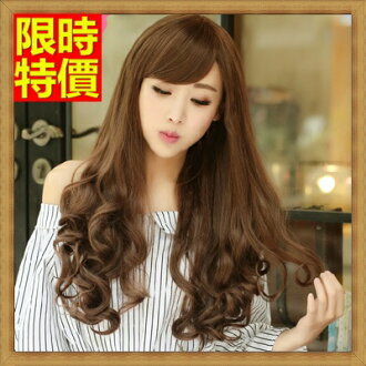 長假髮 整頂假髮-蓬鬆大波浪斜瀏海氣質優雅女美髮用品3色66ag4【獨家進口】【米蘭精品】