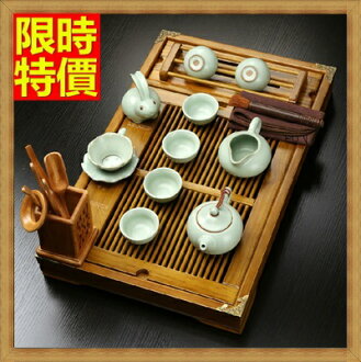 茶具組含茶壺+茶杯+茶海+茶盤-品茗泡茶西施汝窯功夫茶具套組68ad10【浙江進口】【米蘭精品】