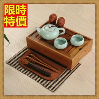 茶具組含茶壺+茶杯+茶海+茶盤-汝窯品茗一壺二杯小茶盤茶具套組2款68ad12【浙江進口】【米蘭精品】