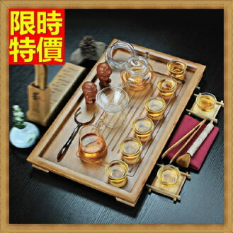 茶具組含茶壺+茶杯+茶海+茶盤-玻璃汝窯紫砂功夫泡茶茶具套組2款68ad5【浙江進口】【米蘭精品】
