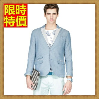 西裝外套 亞麻西裝-有型百搭時尚薄款休閒男西服4色68q17【獨家進口】【米蘭精品】