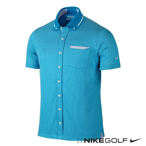 Nike 休閒快速排汗短袖織衫-天空藍