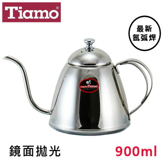 Tiamo正304不鏽鋼細口壺附蓋900ml手沖壺/調味壺/咖啡壺/油壺/沖壺/宮廷壺/滴漏咖啡壺 咖啡器具 送禮【HA8401】