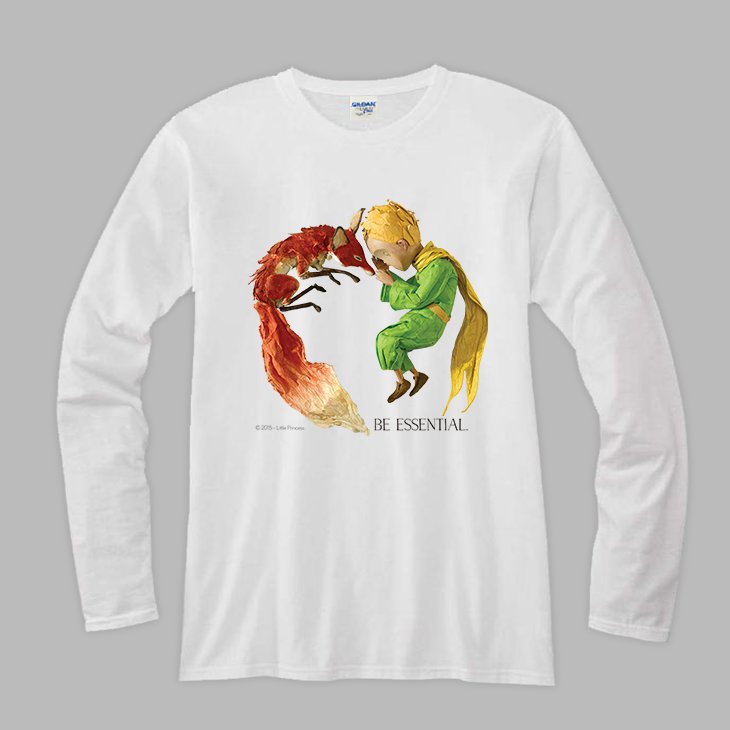 小王子電影版授權 - T恤：【 愛的連結 】長袖修身 T-shirt ( 白 / 黑 )