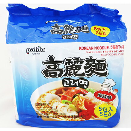 [敵富朗超市]Paldo韓國高麗麵-海鮮味(113gx5包入)