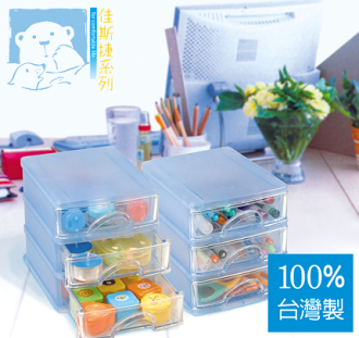 JUSKU佳斯捷 8699-3 彩色精靈三層收藏盒 【100%台灣製造】