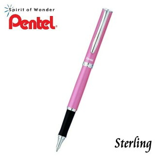 PENTEL飛龍 K611P 高級不鏽鋼鋼珠筆【珠光粉】