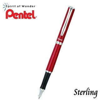 PENTEL飛龍 K611B 高級不鏽鋼鋼珠筆【櫻桃紅】