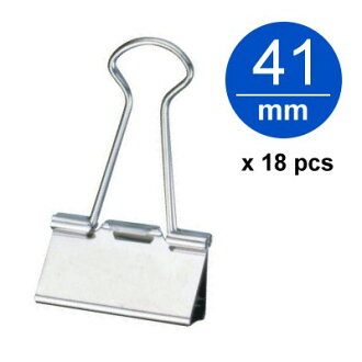 T&J #223 銀色長尾夾 ( 41mm / 18個 ) - PP筒