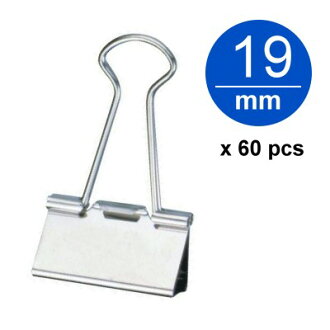 T&J #226 銀色長尾夾 ( 19mm / 60個 ) - PP筒