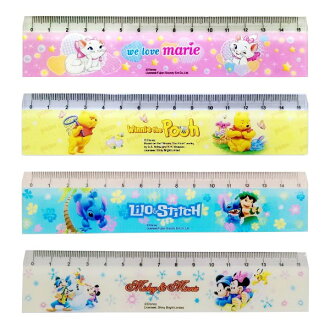 迪士尼 RU-15CM 寬直尺 - 米奇 米妮 莉蘿 史迪奇 小熊維尼 瑪麗貓