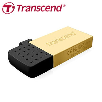 創見 JF380G 8G USB 2.0 OTG 防水防塵COB,雙傳輸介面金屬碟,Android專屬APP (金色24K) / 個