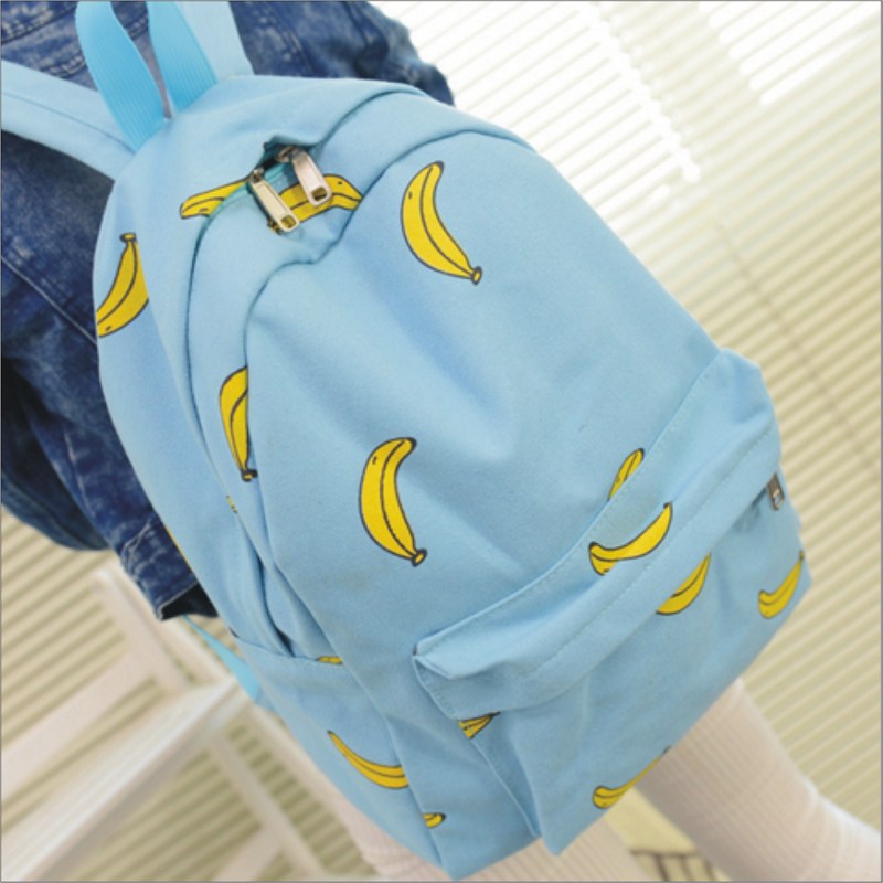 【香蕉背包】 韓版流行後背包 學院風旅行包 書包時尚玩包