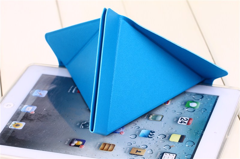 AppleiPadMini1/2/3-金三角可立式側掀皮套