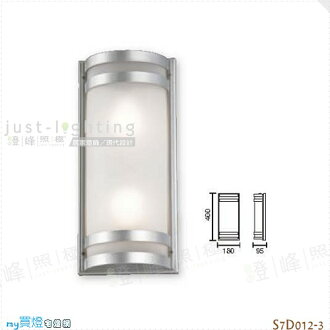 【戶外壁燈】E27 雙燈。不鏽鋼燈體 閃光銀烤漆 PC燈罩 高40cm※【燈峰照極my買燈】#S7D012-3