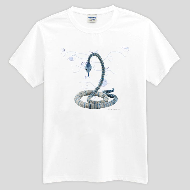 小王子電影版授權 - T恤：【 沙漠中的蛇 】短袖修身 T-shirt ( 白/ 麻灰 / 黑 )
