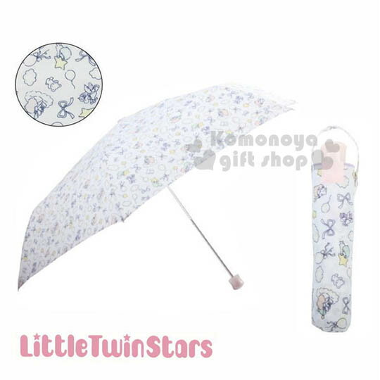 〔小禮堂〕雙子星 折疊雨陽傘《白.雲.氣球.朋友.滿版》折傘方便攜帶