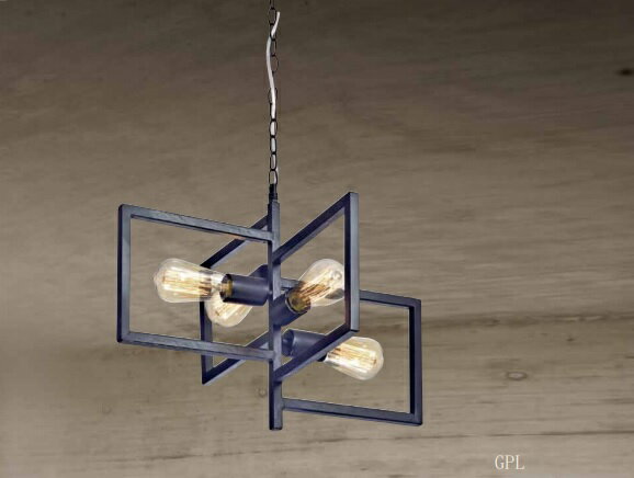 鋼材烤漆造型吊燈 E27 * 4