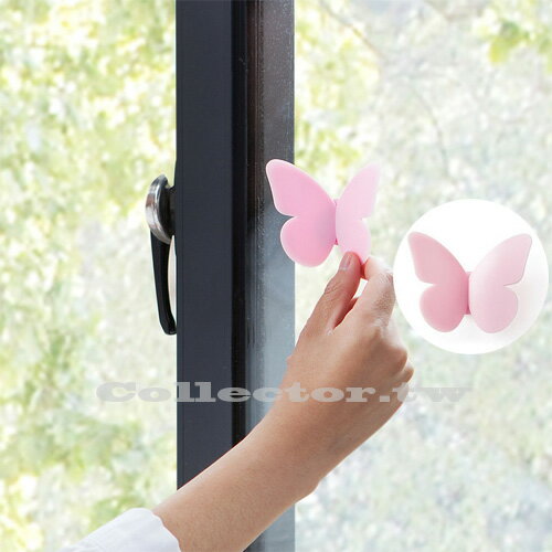【F15112501】創意家居-蝴蝶門窗拉手貼 (兩入裝) 開關貼 實用多功能窗戶門櫃門把貼