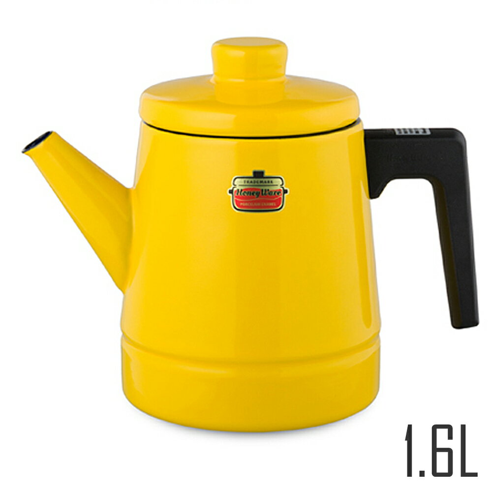 【富士琺瑯】Solid 咖啡壺 1.6L 黃色 電磁爐對應 刷卡24期0利+免運