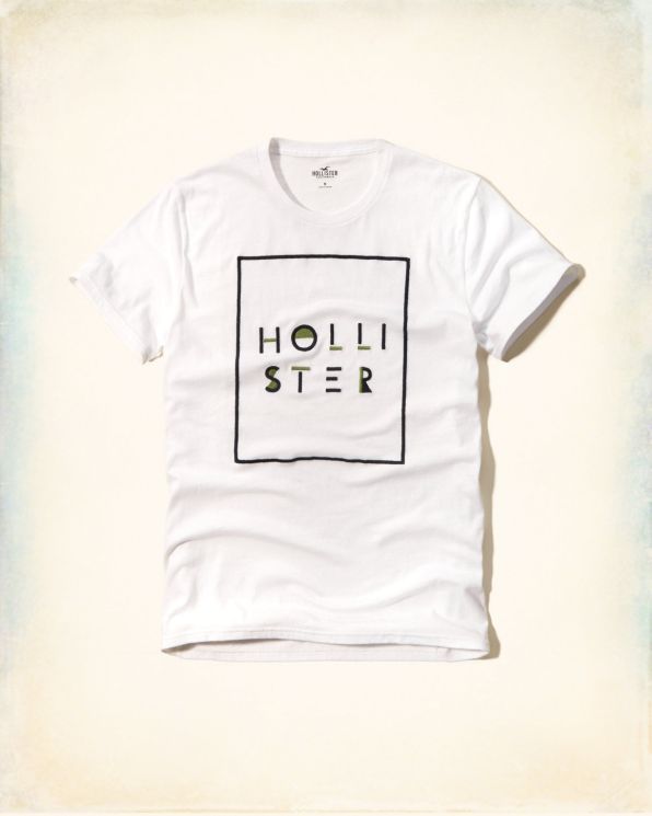 Hollister 男HCO T-Shirt 短袖 上衣 T恤 (白)