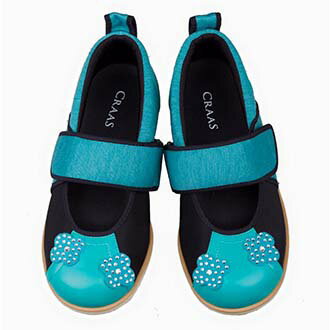 【UNICO女鞋】CRAAS機能鞋/ 施華洛世奇鑽款 / 藍綠色 /號碼CS-014