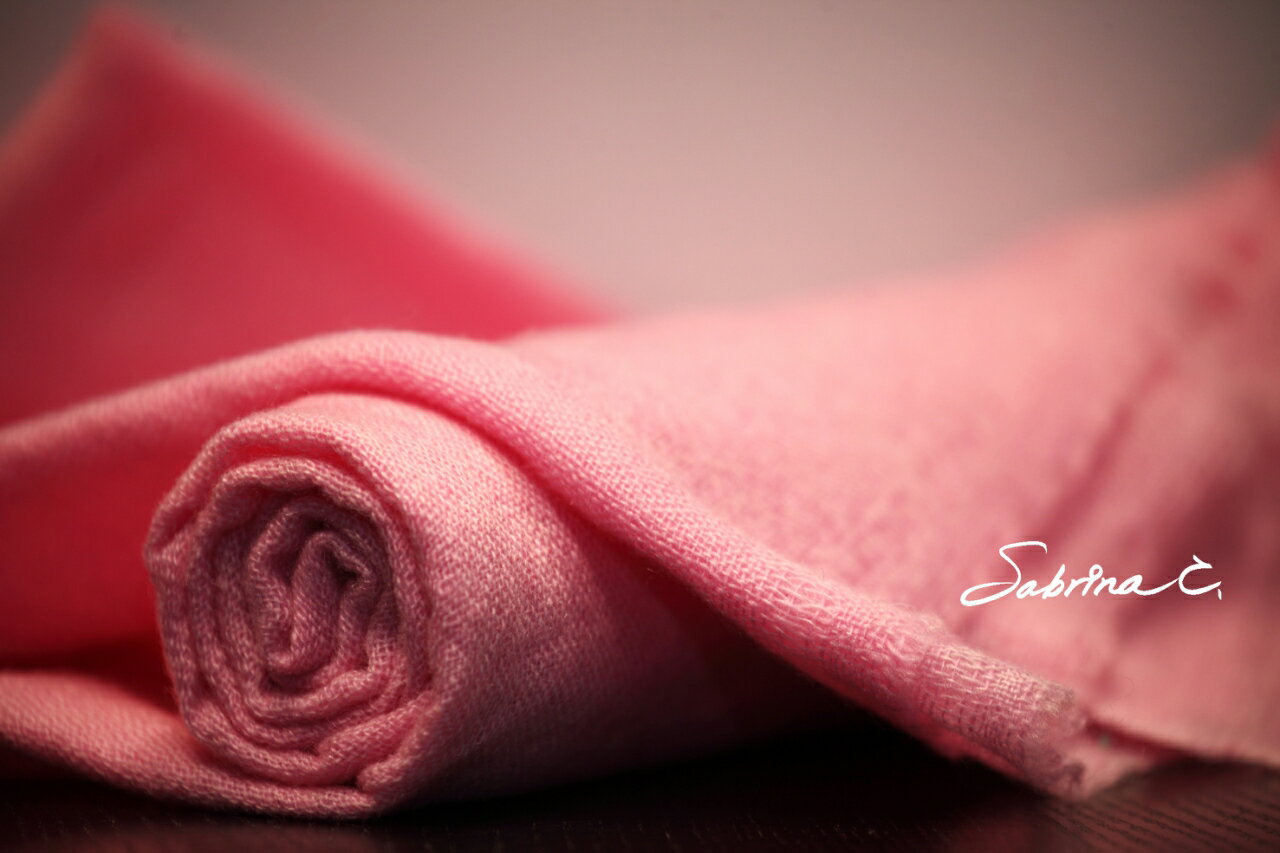 Cashmere薄織圍巾(淺梅粉)(16083)