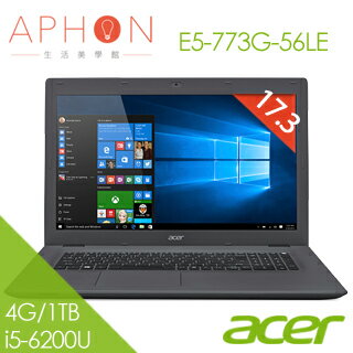 【Aphon生活美學館】acer E5-773G-56LE 17.3吋 筆電(i5-6200U/4G/1TB/940M 2G獨顯)-送露營椅