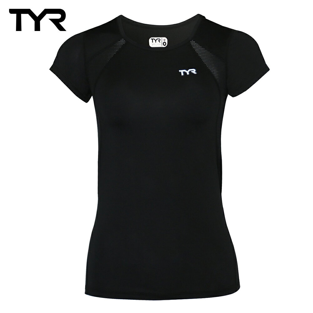 美國TYR 女款透氣排汗黑色短T Ladies Running Tee 台灣總代理