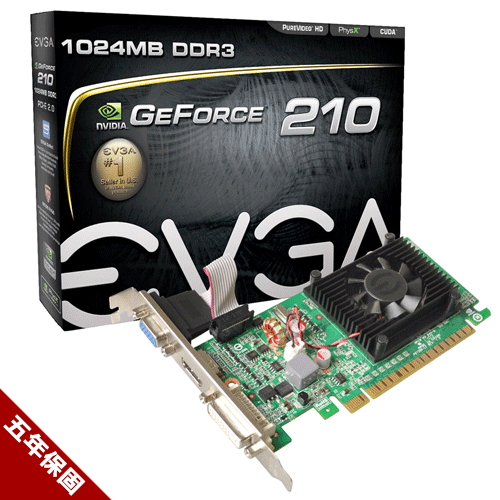艾維克 EVGA GT210 1GB DDR3 圖形加速卡