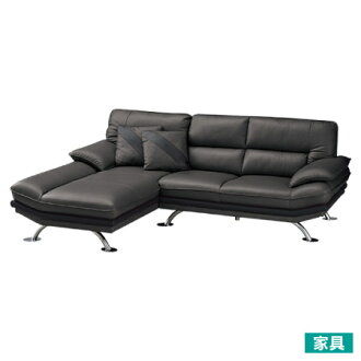 ◎半皮右躺椅L型沙發 深褐色 LOZO LC 3 DBR (勿用點數)
