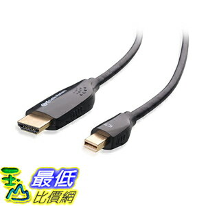 [美國直購] Cable Matters 101019-6 Gold Plated Mini DisplayPort Thunderbolt Compatible to HDTV Cable, 6 Feet 電視線
