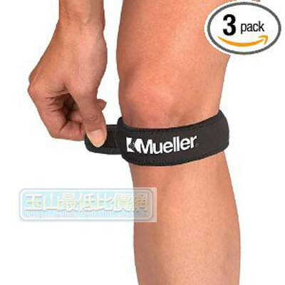 [美國直購 ShopUSA] Mueller 跳躍膝 992 Jumper's Knee Strap - Black One Size (Pack of 3) $1074