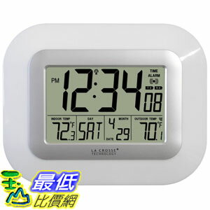 [美國代購 USAShop] La Crosse 供電傳感器 Technology WS-811561-W atomic digital wall clock with solar-powered sensor $1459