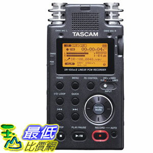 [103 美國直購] TASCAM DR-100mkII 2-Channel 數字錄音機 Portable Digital Recorder (含變壓器)  