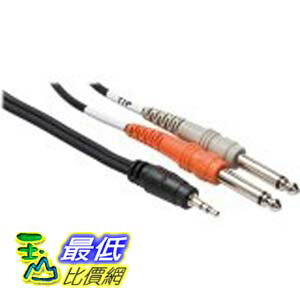 [美國直購 現貨] 適配器電纜 Hosa CMP159 Stereo Breakout, 3.5 mm TRS to Dual 1/4 in TS, 10-Feet _ TB1  