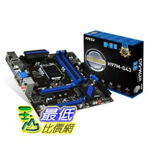 [103 美國直購] MSI 主機板 H97M-G43 Micro ATX DDR3 2400 LGA 1150 H97M-G43 $4437  