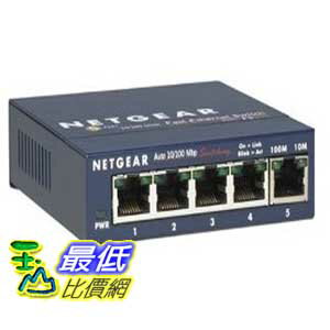 [美國直購 ShopUSA] NETGEAR 桌面交換機 ProSAFE 5-Port Fast FS105NA Blue Ethernet Desktop Switch $1349