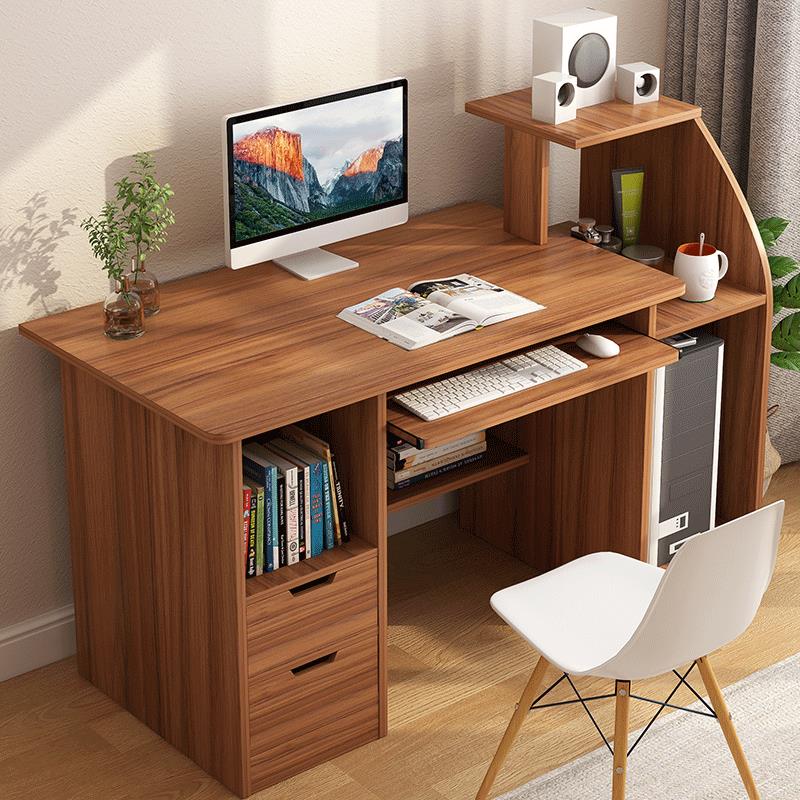 電腦桌臺式家用簡易桌子臥室仿實木小書桌簡約現代學生學習寫字桌