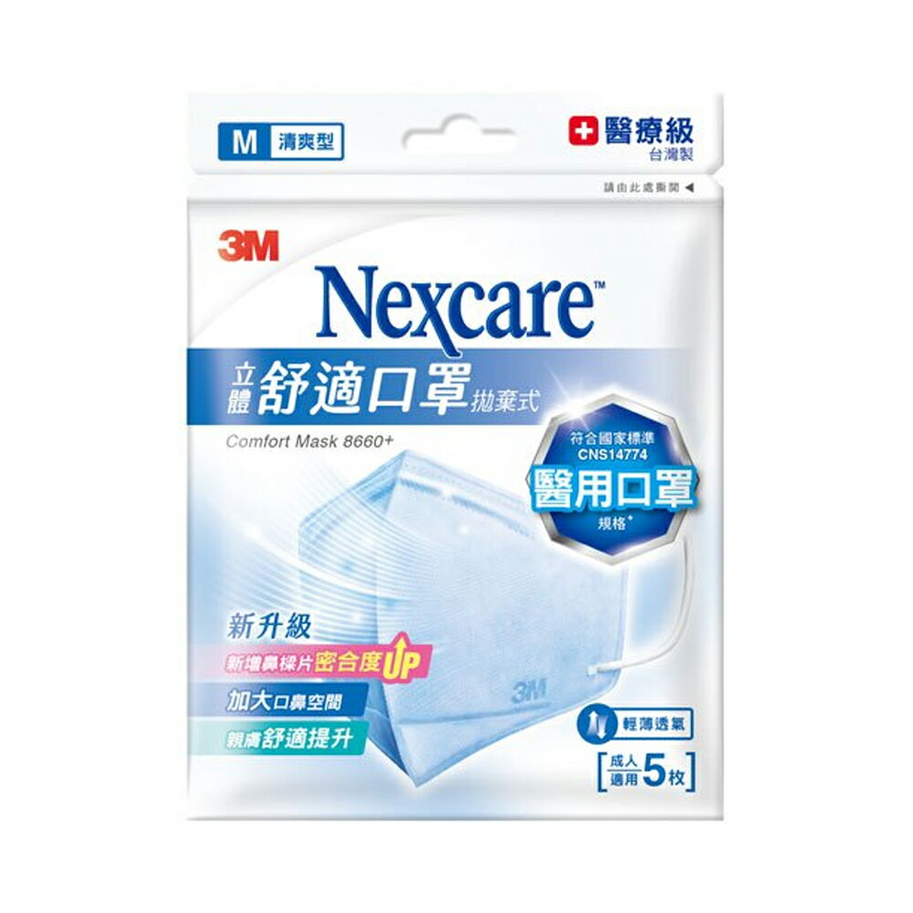 3M Nexcare 清爽型舒適口罩(M) 【九乘九購物網】